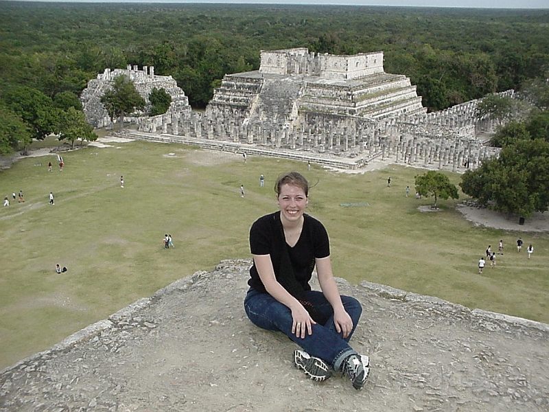 Erica On Chichen Itza Pyramid 2.jpg